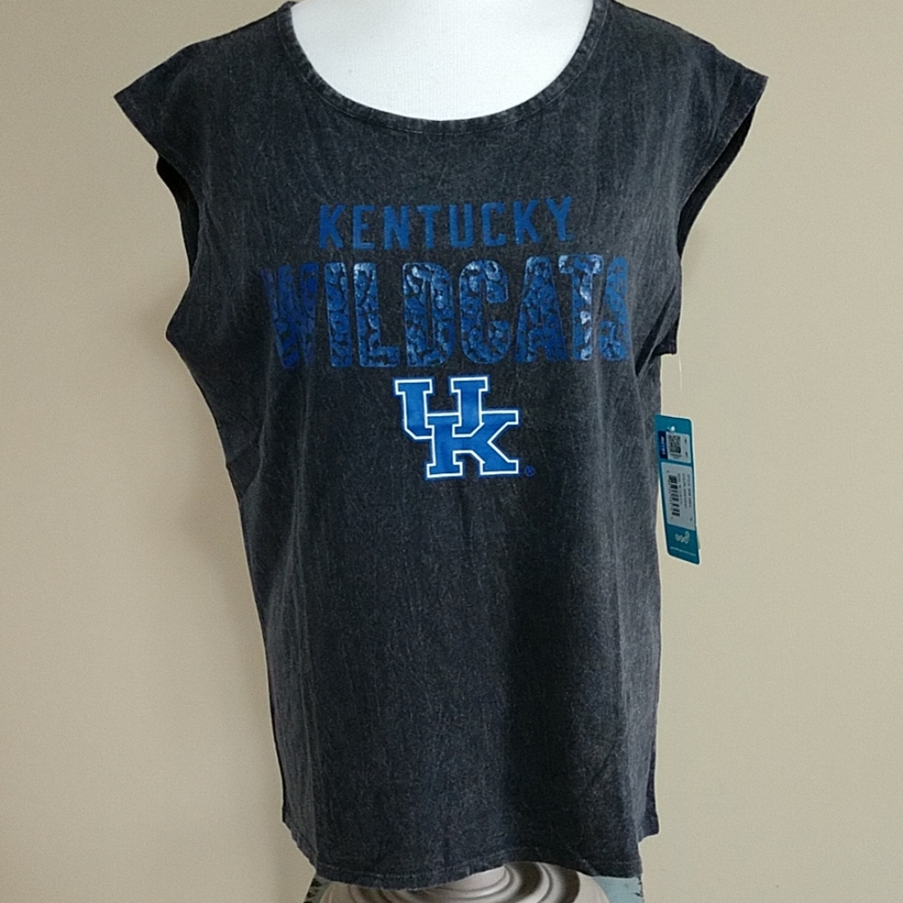 NEW Kentucky Wildcat Muscle Tee Tank Open Back UK Tshirt Gen.2 JuniorXL Charcoal - Picture 2 of 8